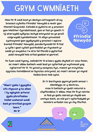 Poster Grym Cwmniaeth